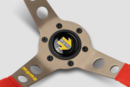 MOMO MOD.07 350mm 72mm Dish Red Microfiber Steering Wheel