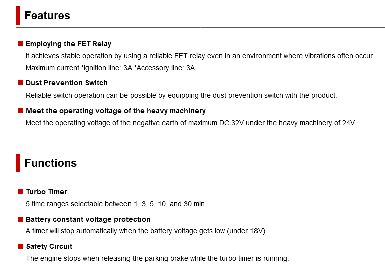 HKS Electronic Turbo Timer HE 24V