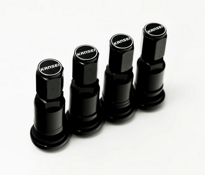 Kansei Premium Branded Valve Stems Set/4 - Black