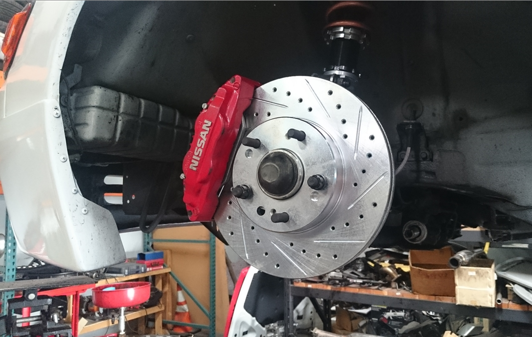 P2M S13/S14 with Z32 (30mm) Calipers FRONT Slotted Drilled Brake 4&5x114.3 Rotors - PAIR