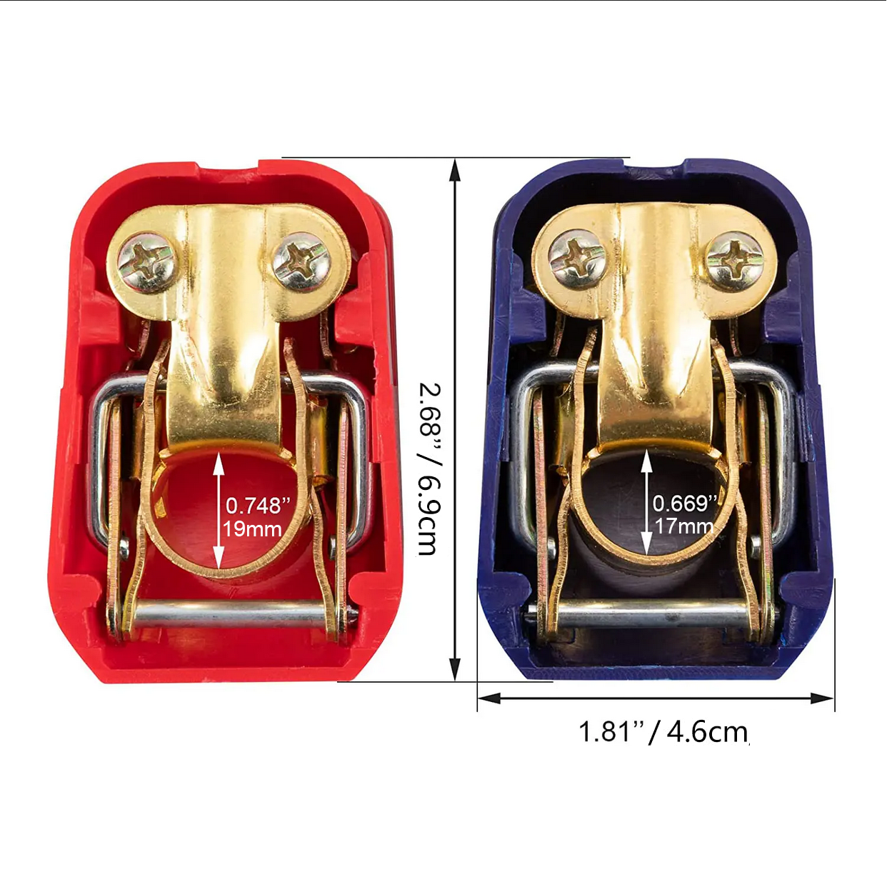 Quick Release Battery Disconnect Terminal Clamps - PAIR