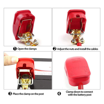 Quick Release Battery Disconnect Terminal Clamps - PAIR
