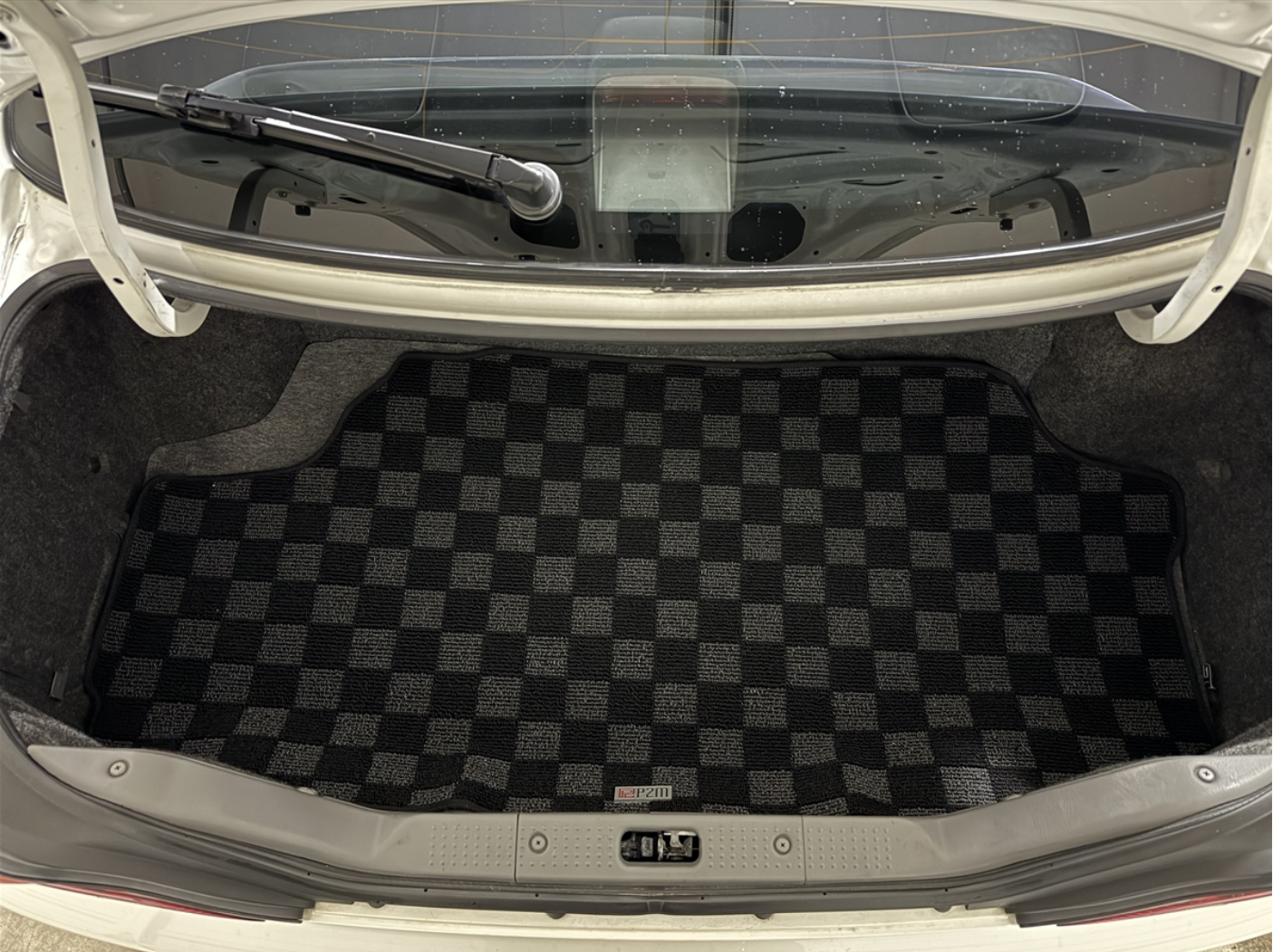 P2M S15 Silvia Checkered Rear Trunk Mat - Dark Grey