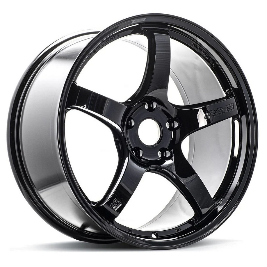 Gram Lights 57CR 18x10.5 +22 - 5x114.3 Glossy Black Wheel