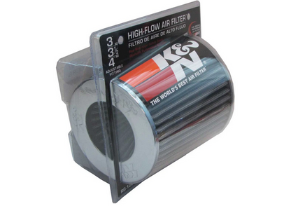 K&N High Flow Universal Air Filter White 4in inlet / 6in Base / 4.75in Top / 5.5in Height