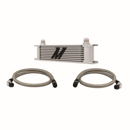 Mishimoto Universal 10 Row Oil Cooler Kit with Thermostat - Silver