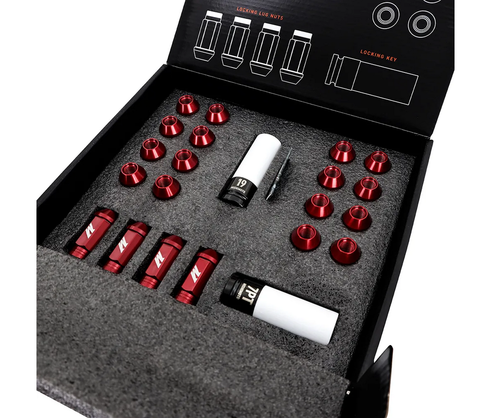 Mishimoto M12x1.25 Aluminum Locking Lug Nuts 20pc - Red