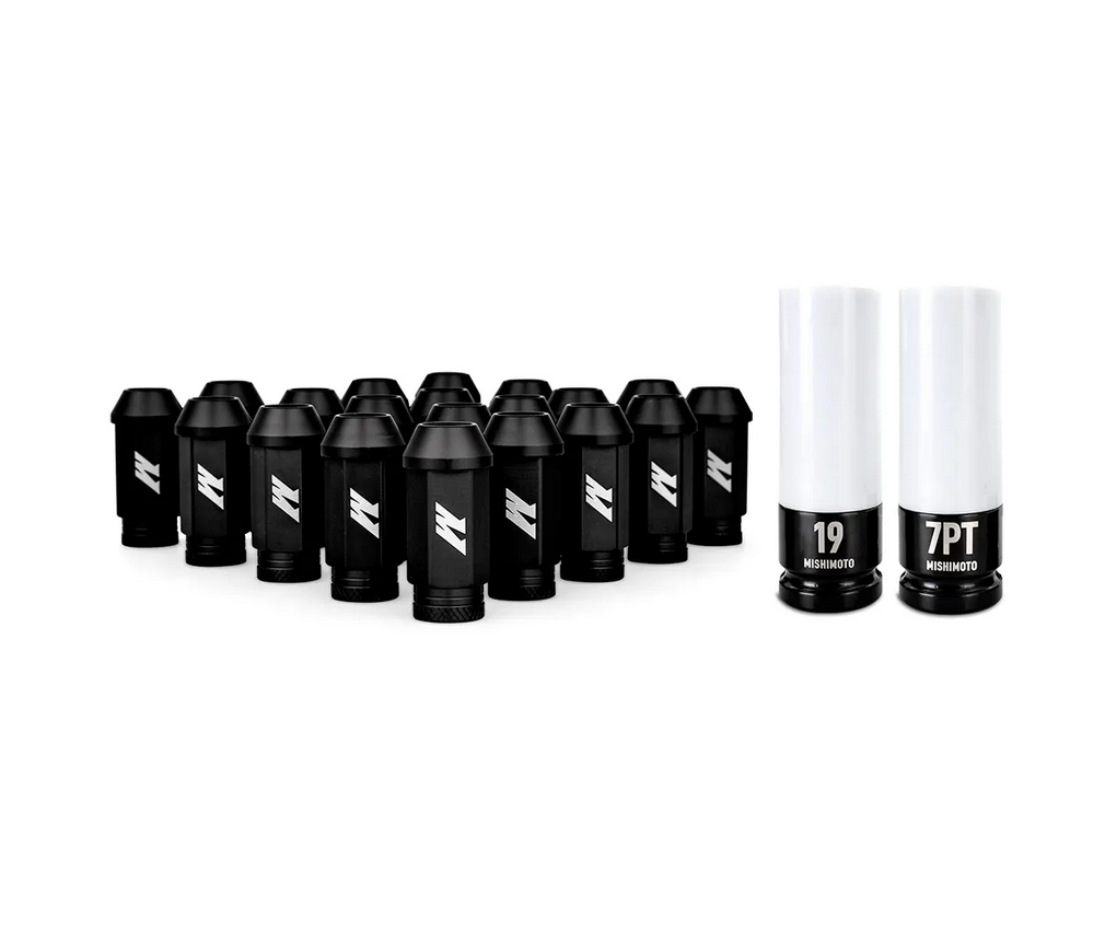 Mishimoto M12x1.25 Aluminum Locking Lug Nuts 20pc - Black