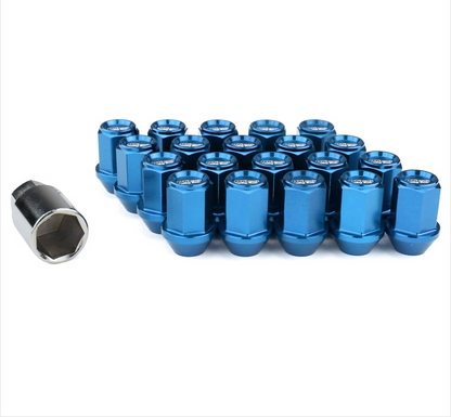 Project Kics 12x1.25 Leggdura Racing Lug Nuts - Blue w/Laser Logo - 20 Pcs