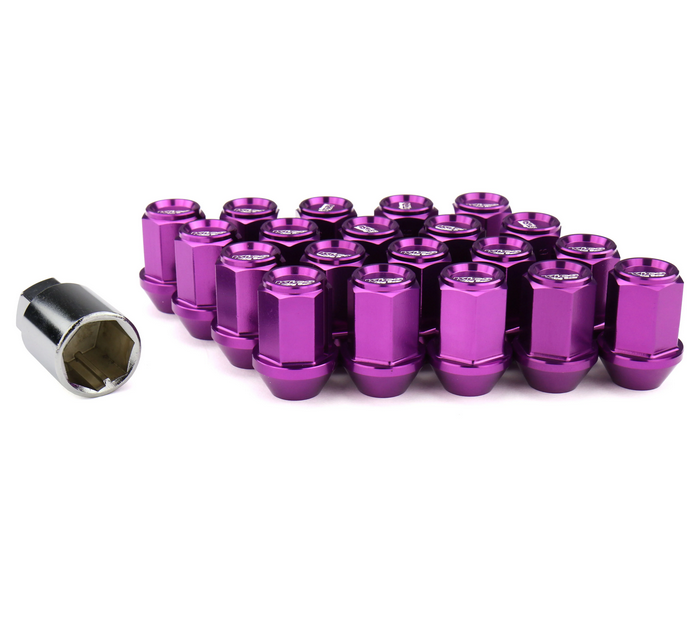 Project Kics 12x1.25 Purple Leggdura Racing Lug Nuts (Laser Logo) - 20 PCS