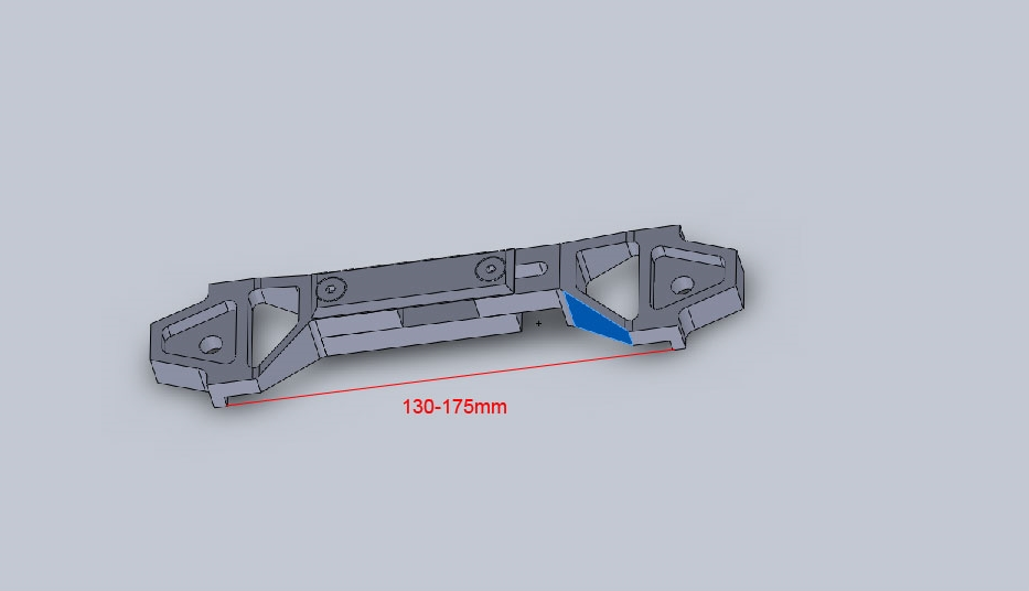 P2M Adjustable Billet Aluminum Battery Bracket Tie Down - Silver