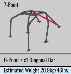 Cusco D1 Roll Cage 7pt Chromoly Blue - S15 Silvia - Non-Sunroof