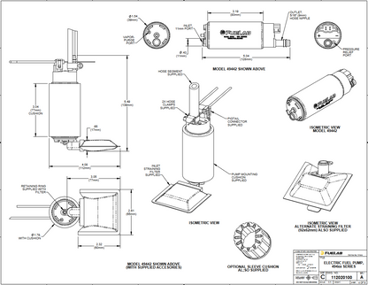 Fuelab 494 High Output In-Tank Fuel Pump - 340 LPH