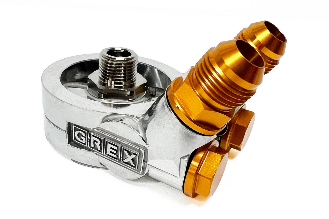 GReddy Type-E Oil Cooler Sandwich Block w/Thermostat - M20x1.5 - 3/4-16UNF