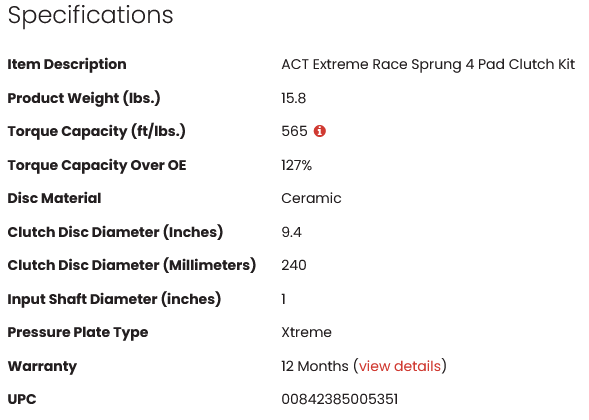 ACT Extreme Race Sprung 4 Pad Clutch Kit - SR20DET 565ft/lbs