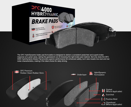 DFC 4000 HybriDynamic Brake Pads Kit 89-98 240sx - Front ABS