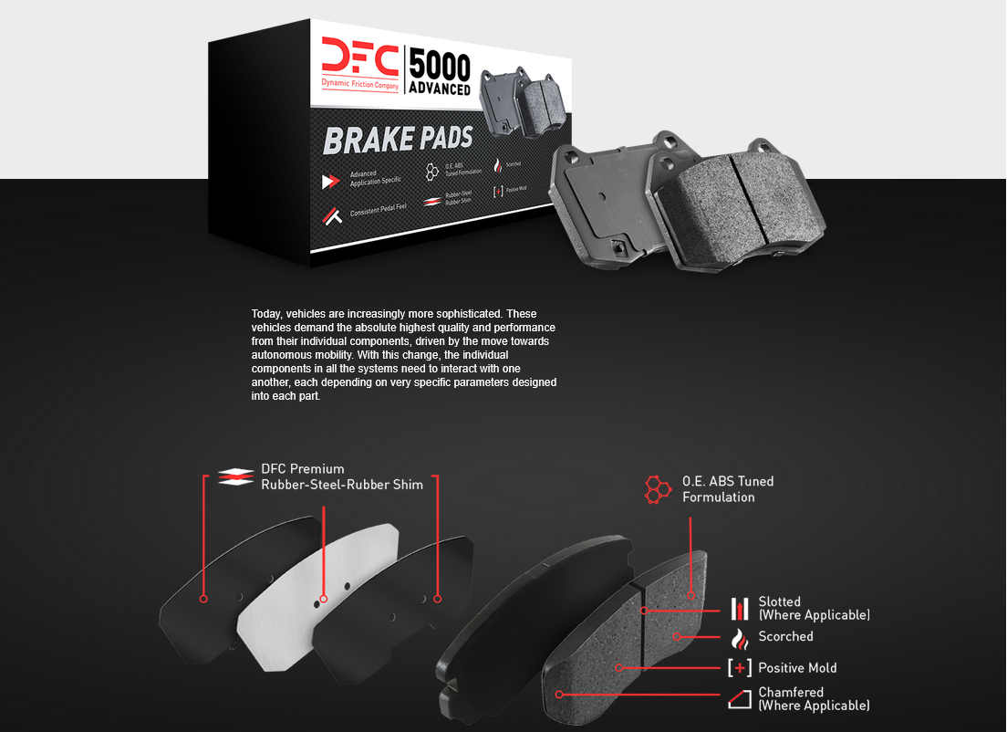 DFC 5000 Advanced Semi Metallic Brake Pads Kit 89-96 240sx - Front