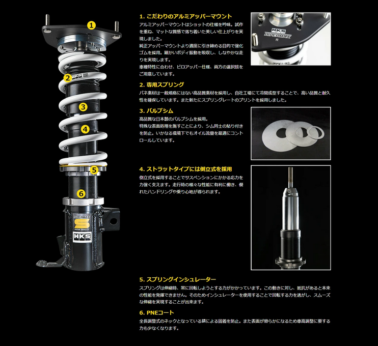 HKS Hipermax S Inverted Coilover Kit - Nissan S14 S15 (w/Pillow ball)
