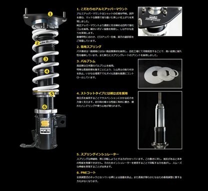 HKS Hipermax S Inverted Coilover Kit - Nissan S14 S15 (w/Pillow ball)