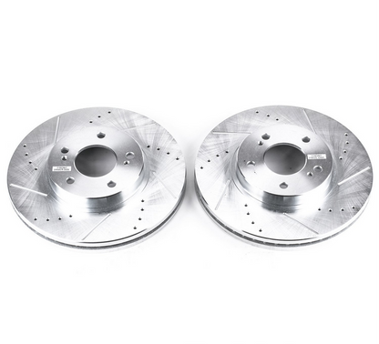 Power Stop Q45 Front Evolution Drilled & Slotted Rotors (for R32 Calipers) - PAIR