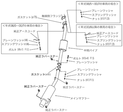 HKS Hi-Power Silent Catback Exhaust Muffler - GF-ER34 RB25DET 2DR