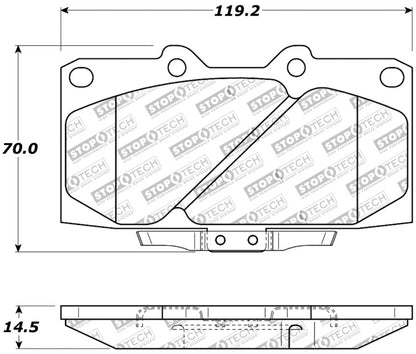 StopTech 89-96 300ZX Z32 Sport Performance Brake Pads - Front