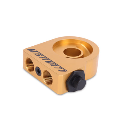 Mishimoto M20 Oil Sandwich Plate with Thermostat - Gold