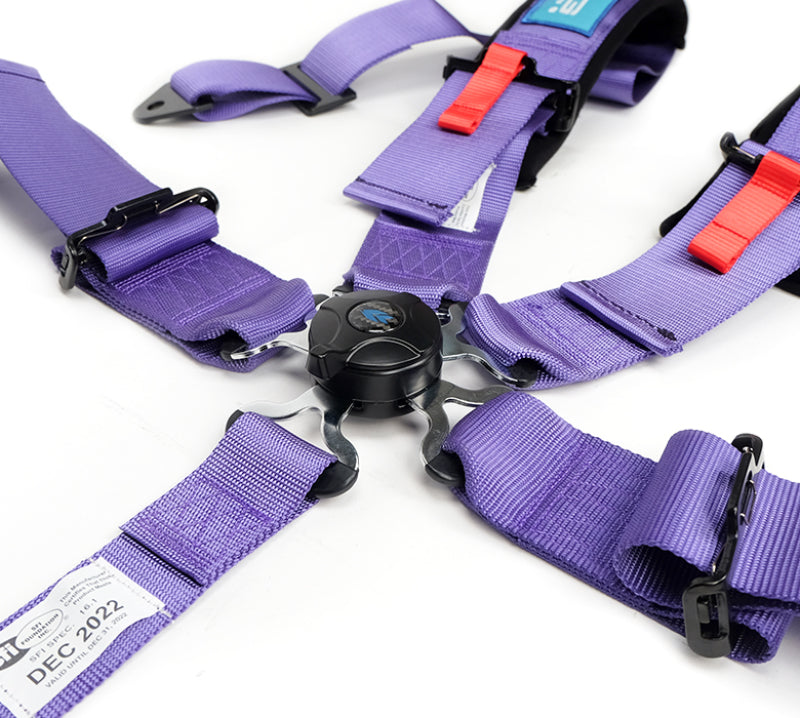NRG SFI 5 point 3in. Seat Belt Harness - CamLock - Purple