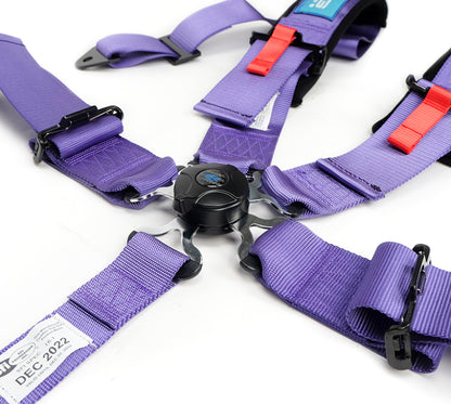 NRG SFI 5 point 3in. Seat Belt Harness - CamLock - Purple