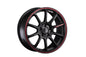 SSR GTV05 5x114.3 18x8.0 38mm Offset - Flat Black w/ Red Line Wheel
