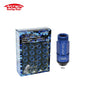 Project Kics Leggdura Racing Lug Nut 53mm Open-End 16 Pcs + 4 Locks 12x1.25 Blue
