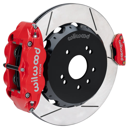 Wilwood 89-98 240SX FNSL4R/MC4 Rear Parking BBK w/ 13.50in Slotted Rotors - Red