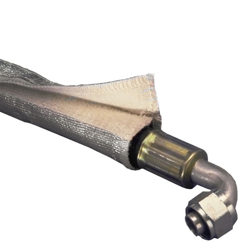 DEI Heat Shroud 1in I.D. x 3ft - Aluminized Sleeve - Hook and Loop Edge