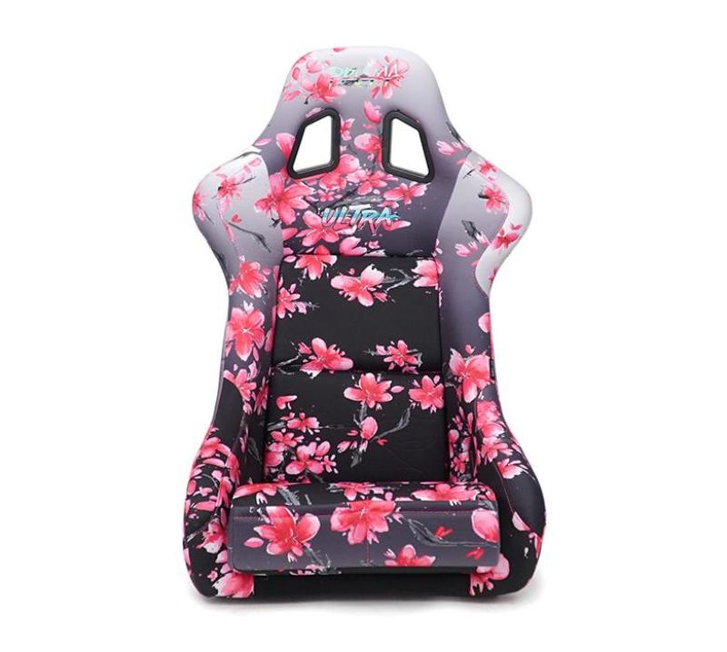NRG FRP Bucket Seat PRISMA Ultra Japanese Cherry Blossom Sakura - Large