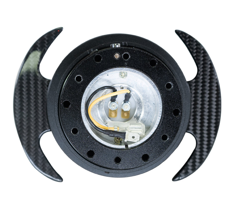 NRG Quick Release Kit Gen 3.0 - Black Body / Black Ring w/ CF Handles