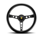 Momo Prototipo 350 mm Steering Wheel - Leather/Black Spokes