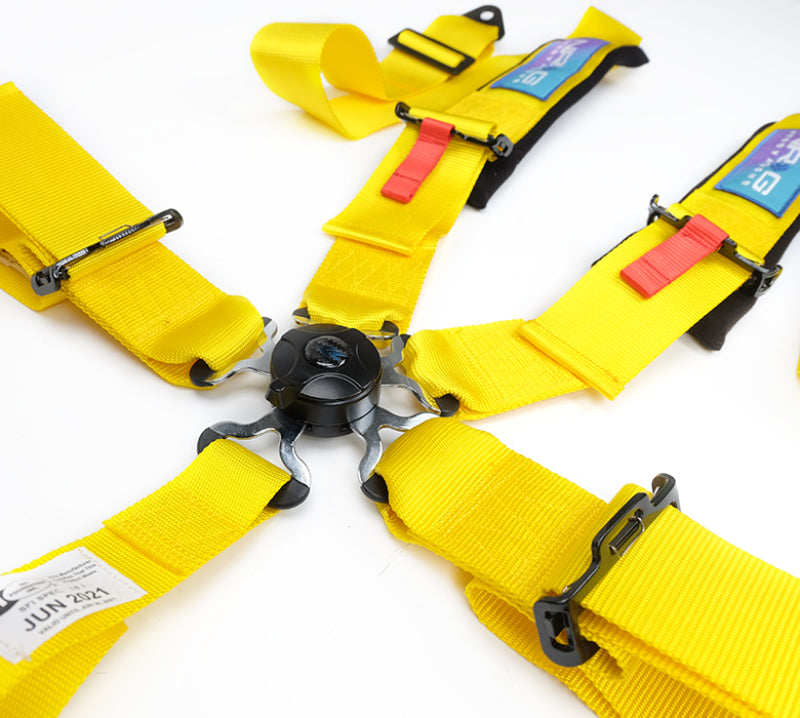 NRG SFI 5 point 3in. Seat Belt Harness - CamLock - Yellow