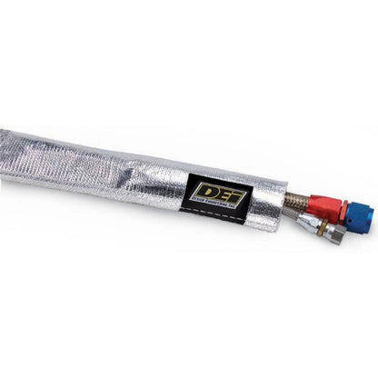 DEI Heat Sheath 3/4in x 3ft - Aluminized Sleeve - Sewn Edge