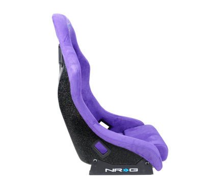 NRG FRP Bucket Seat PRISMA Edition Purple Alcantara - Medium & Large