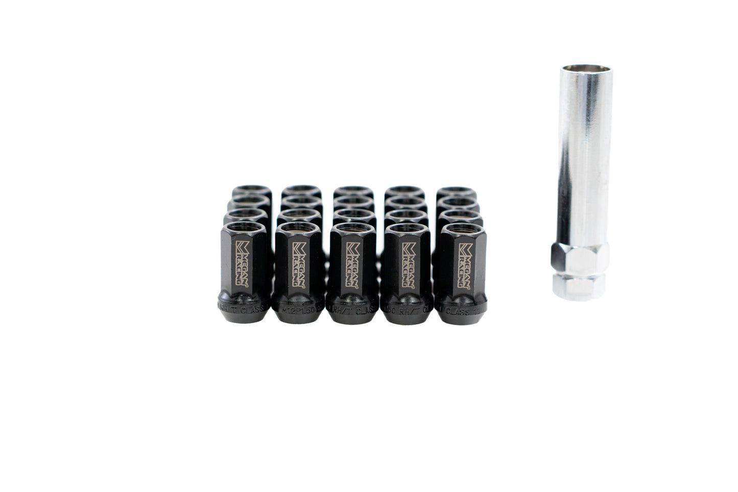 Megan 7-Sided Heptagon Open-Ended Steel Lug Nuts - M12x1.25