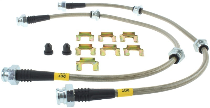StopTech 89-96 Nissan 300ZX Z32 Stainless Steel Brake Lines - Front