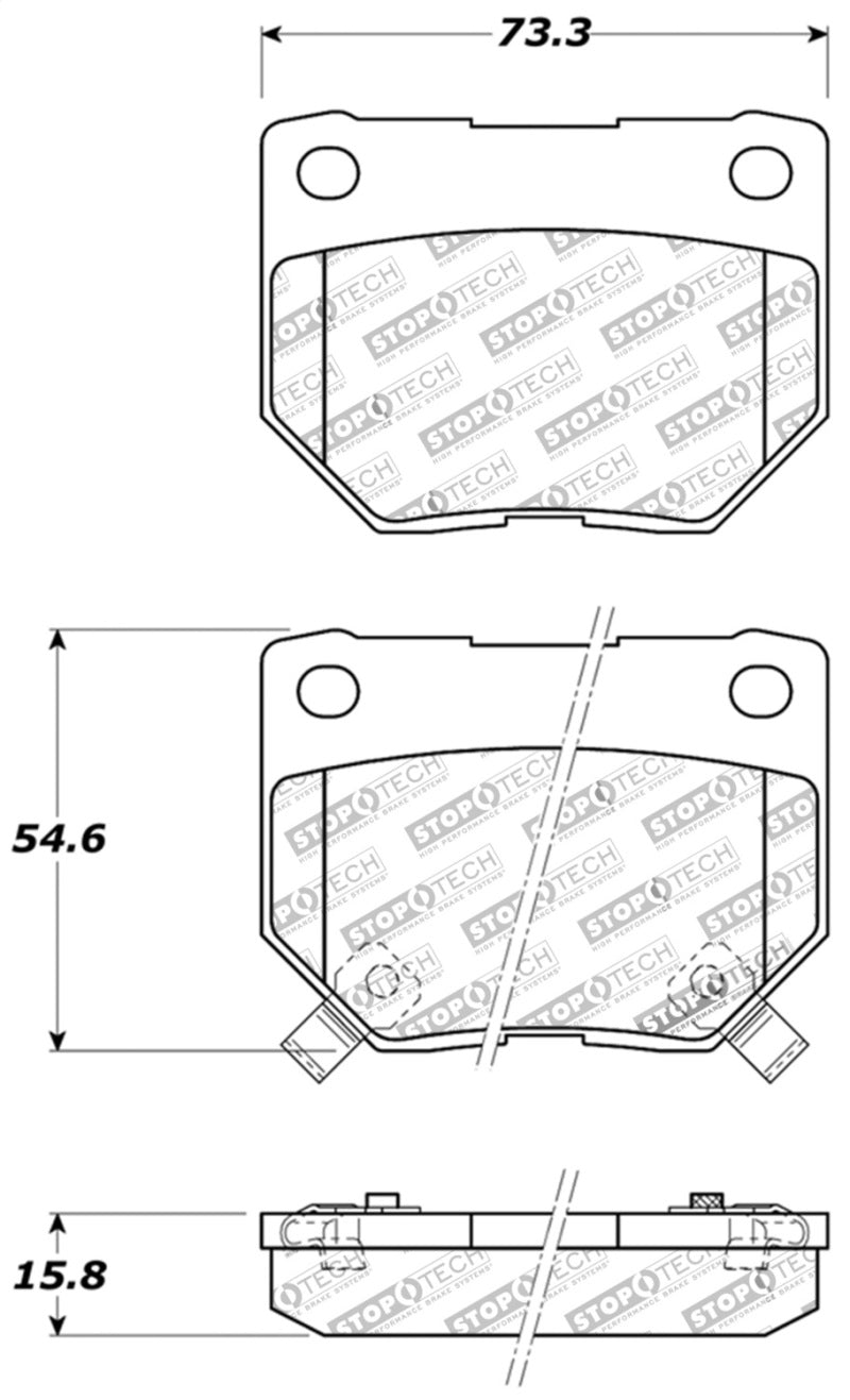 StopTech Performance 89-96 300ZX Z32 Brake Pads - Rear
