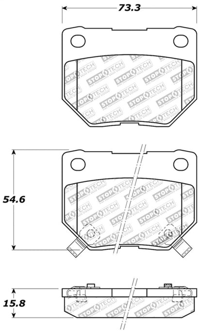 StopTech Performance 89-96 300ZX Z32 Brake Pads - Rear