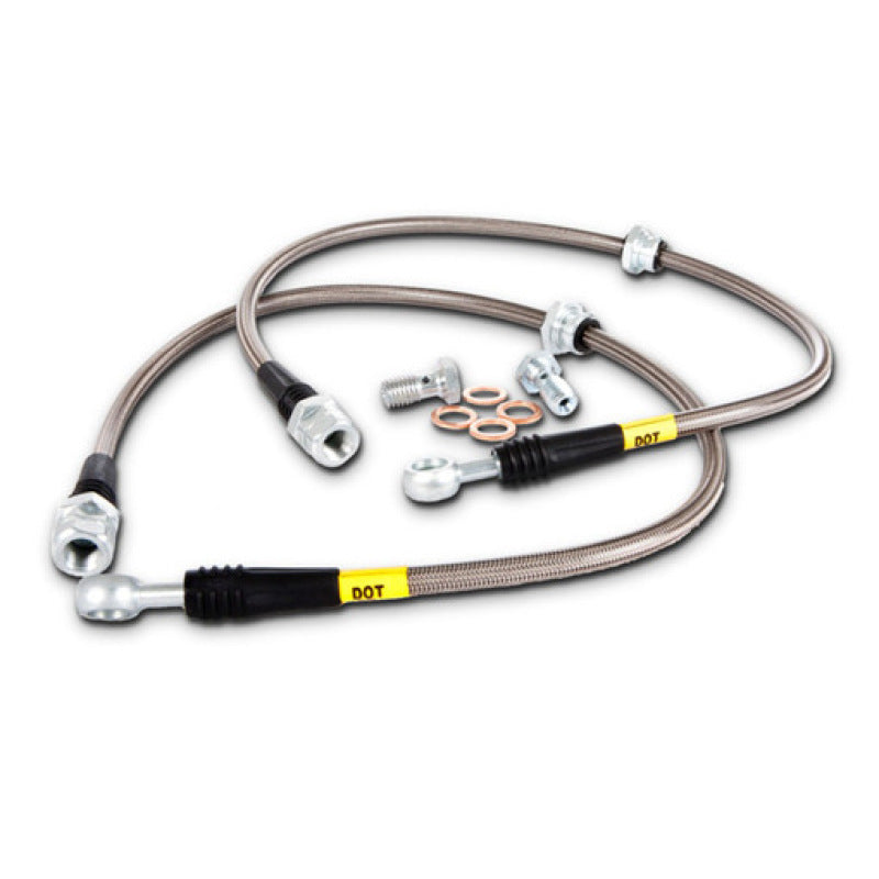 StopTech 89-98 Nissan 240SX Stainless Steel Brake Lines - Front