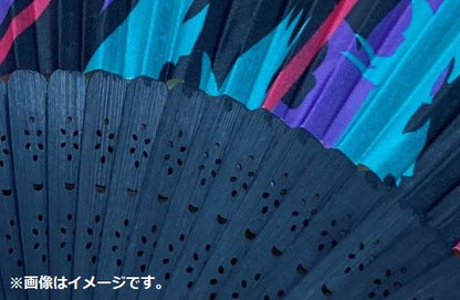 HKS Japanese Folding Hand Fan - Oil Color