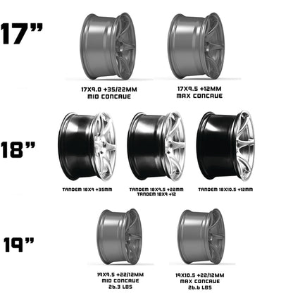 Kansei K11B Tandem 17x9.5in / 5X114.3 BP / 12mm Offset / 73.1mm Bore - Textured Bronze