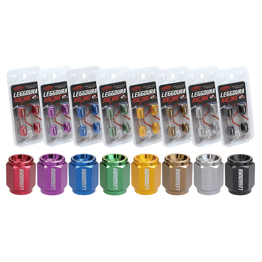 Project Kics Leggdura Racing Valve Cap Set Blue