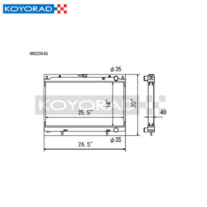 Koyo Racing Radiator 95-98 Nissan 240SX S14 KA24DE (MT)
