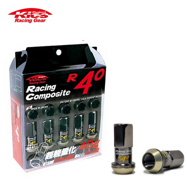 Project Kics 12x1.25 R40 Lug Nuts - Black (20 Pcs)