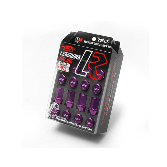 Project Kics 12x1.25 Purple Leggdura Racing Lug Nuts (Laser Logo) - 20 PCS